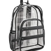 13L Black Accent Clear Backpack