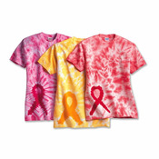 Awareness Ribbon Tie-Dyed T-Shirt